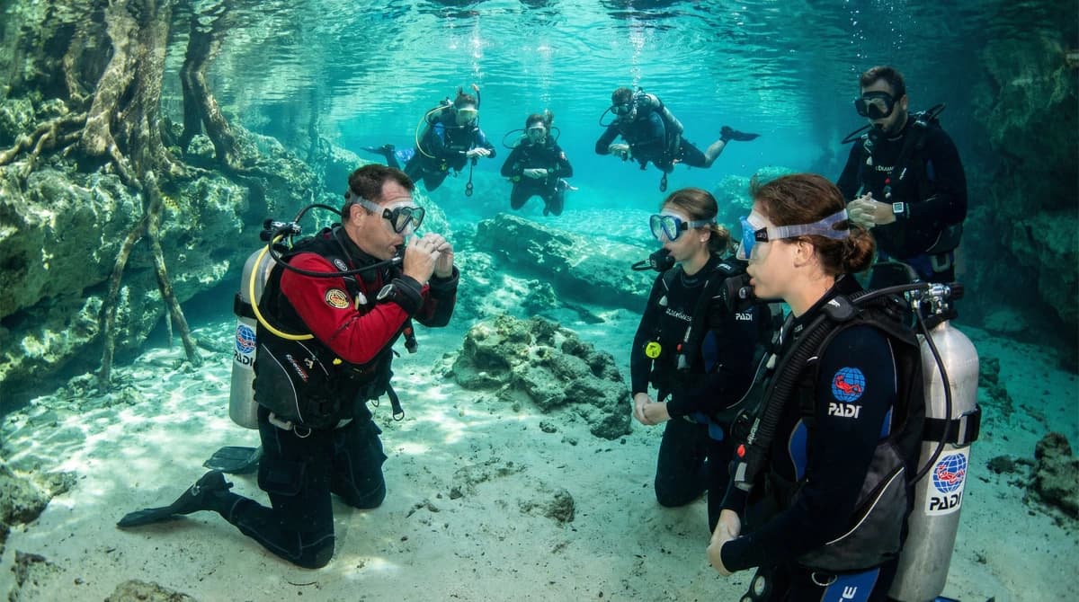 PADI Open Water Diver Course — scuba diving certification course in Mexico's Riviera Maya