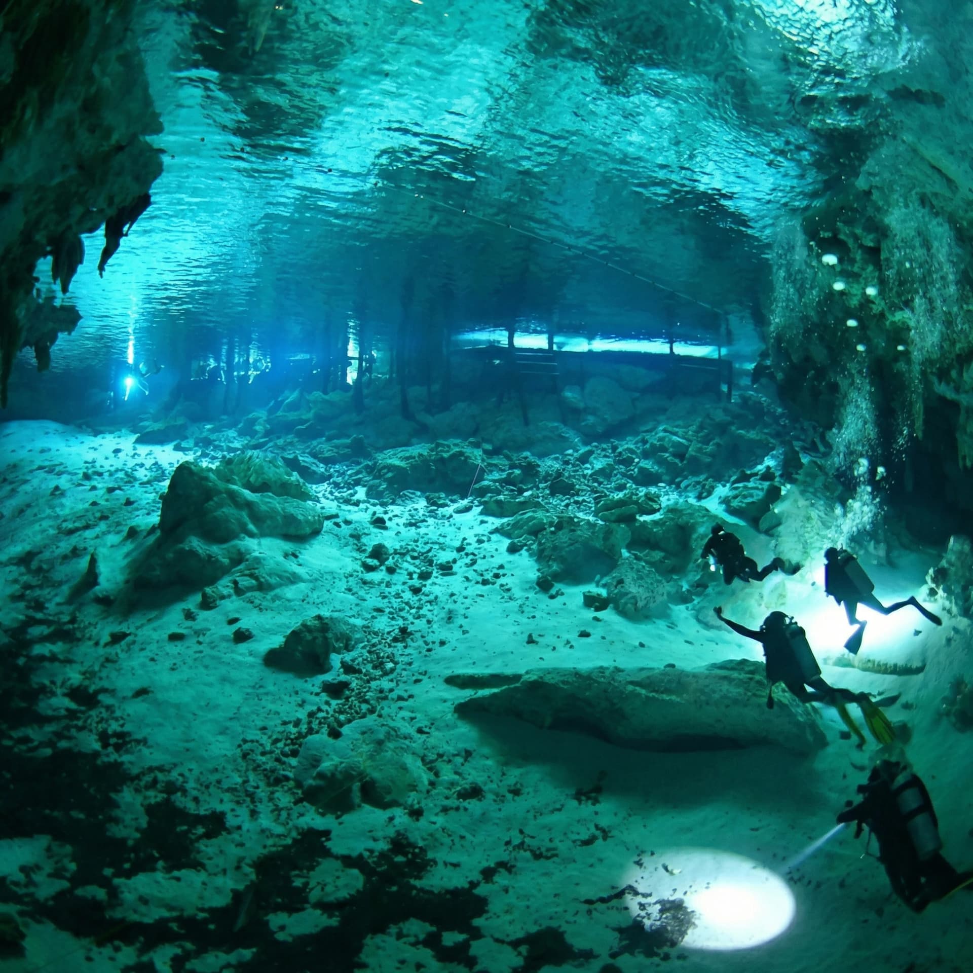 Dos Ojos cenote diving near Tulum