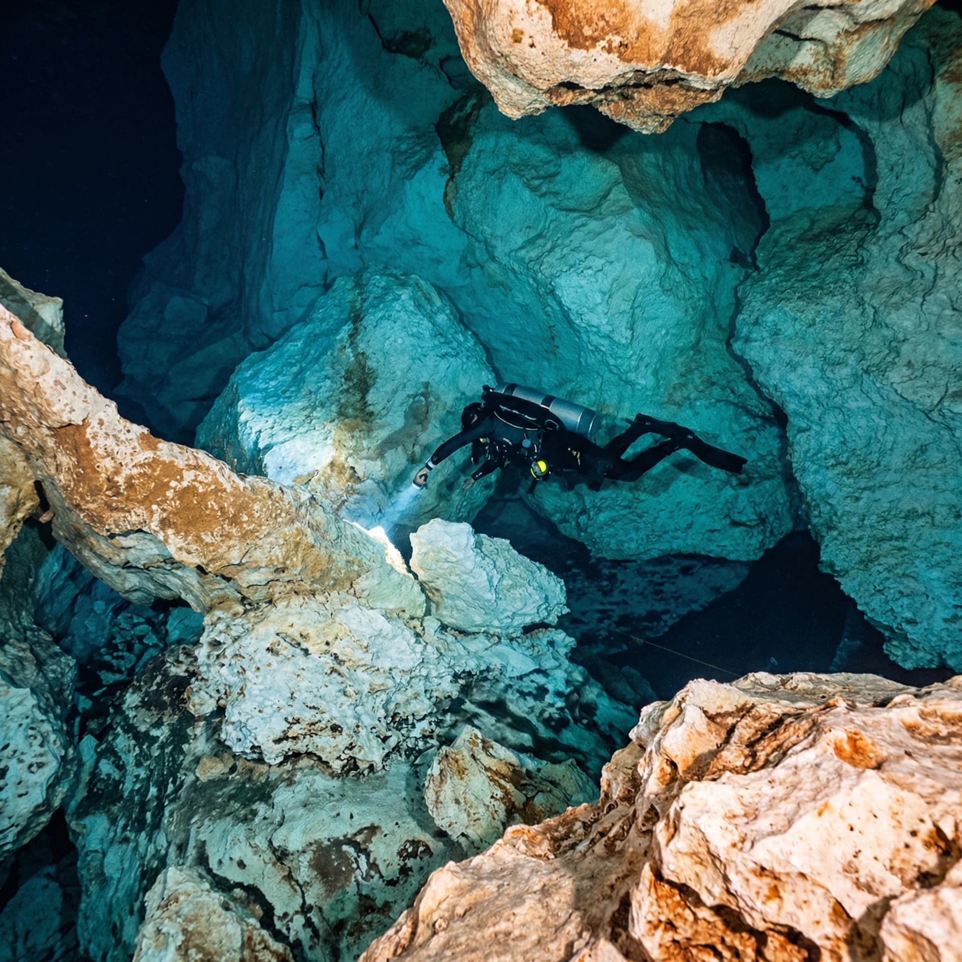 Tajma-Ha cenote diving near Playa del Carmen